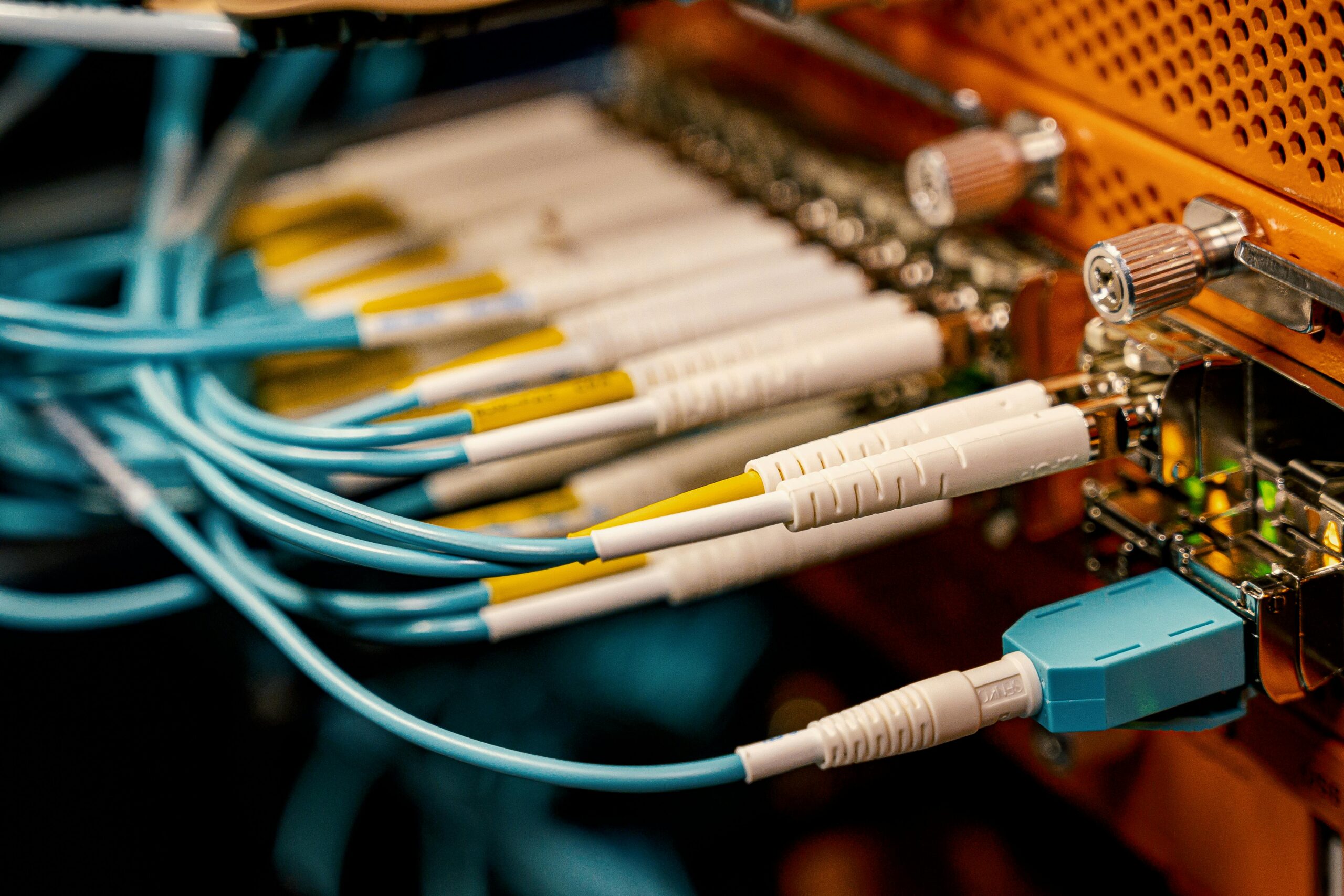 Fiber optic cables.