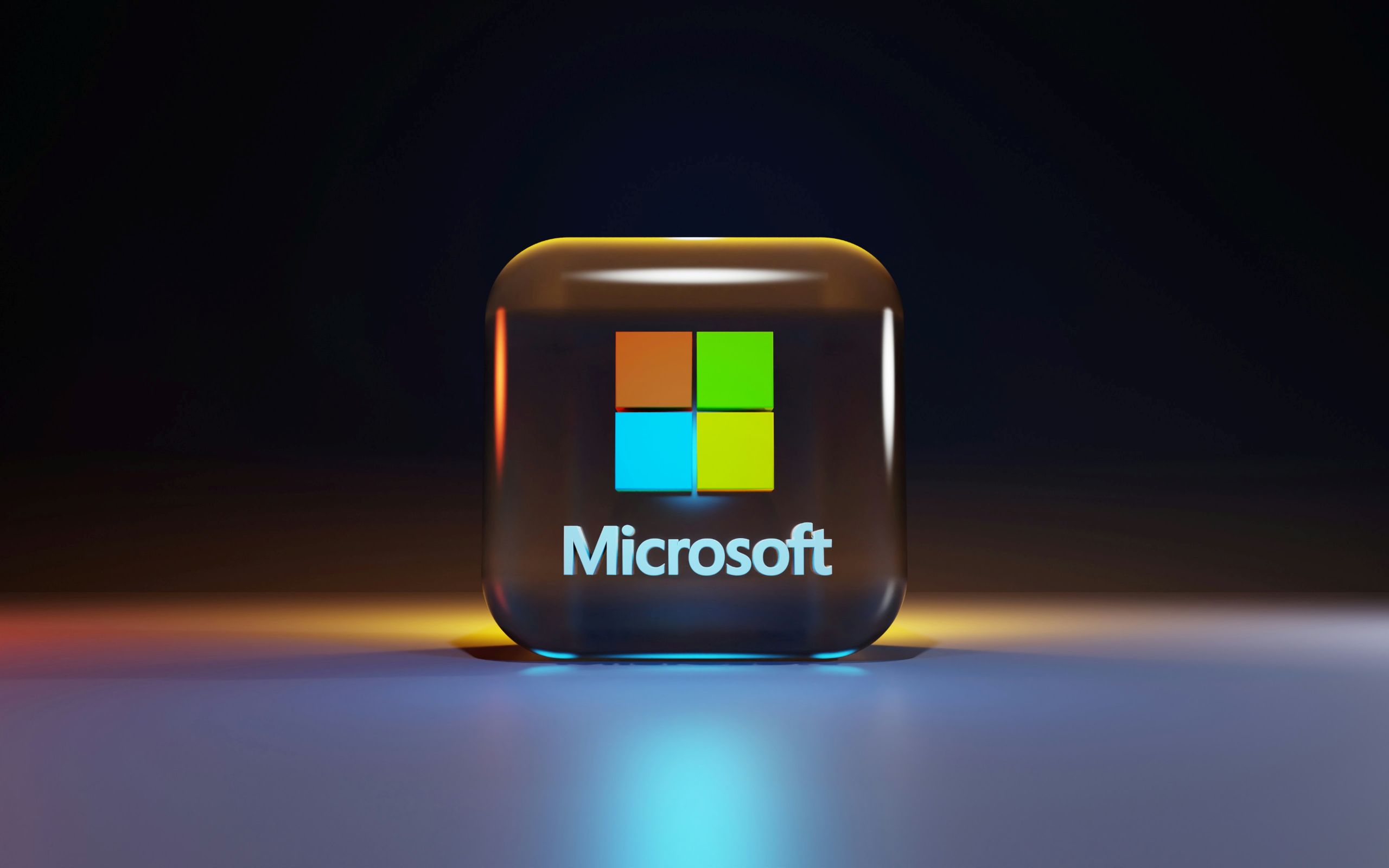 3D model of the Microsoft logo.